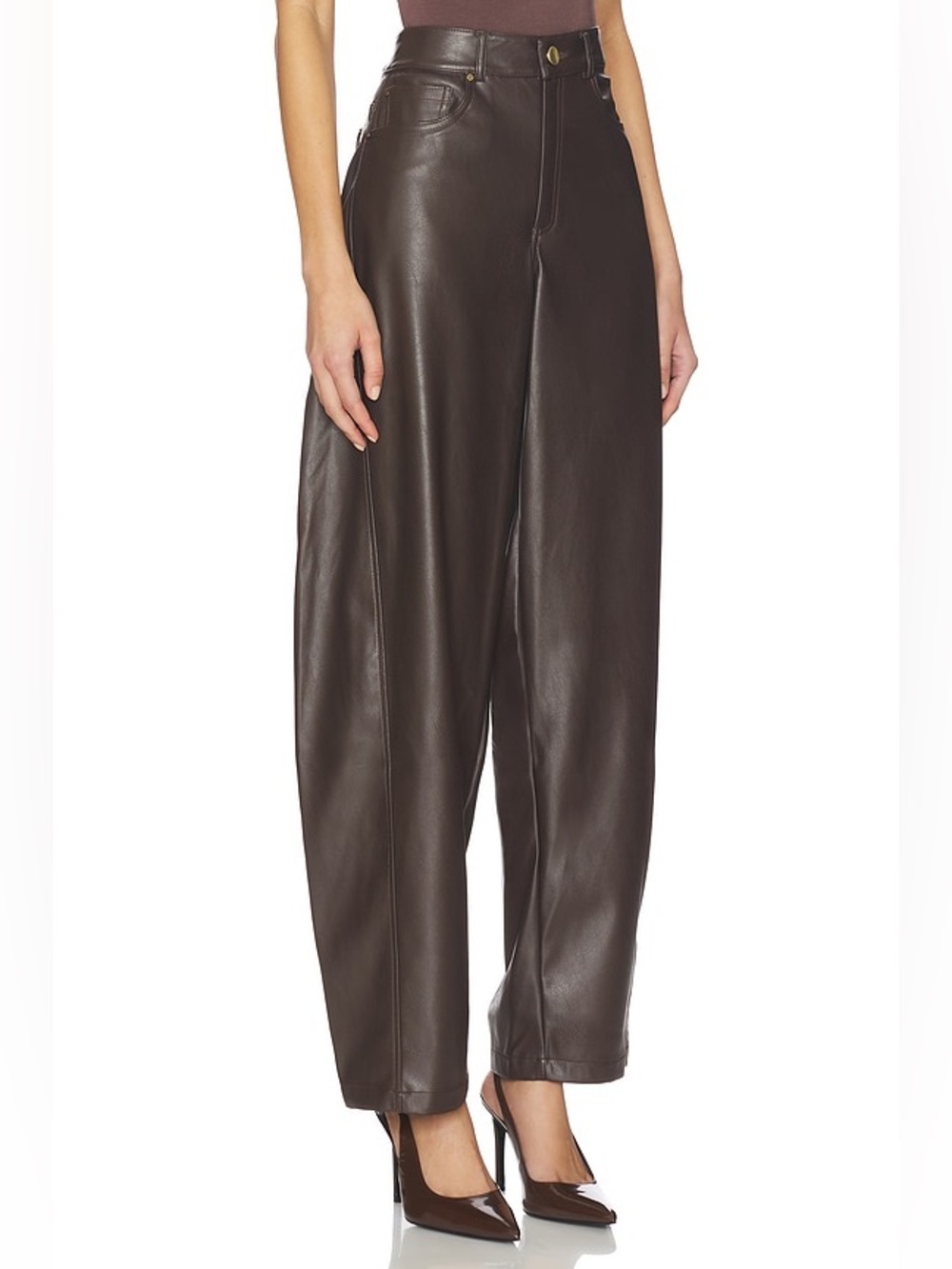 Women’s Lennon Pant in Brown Nonchalant Label - Picture 11 of 15